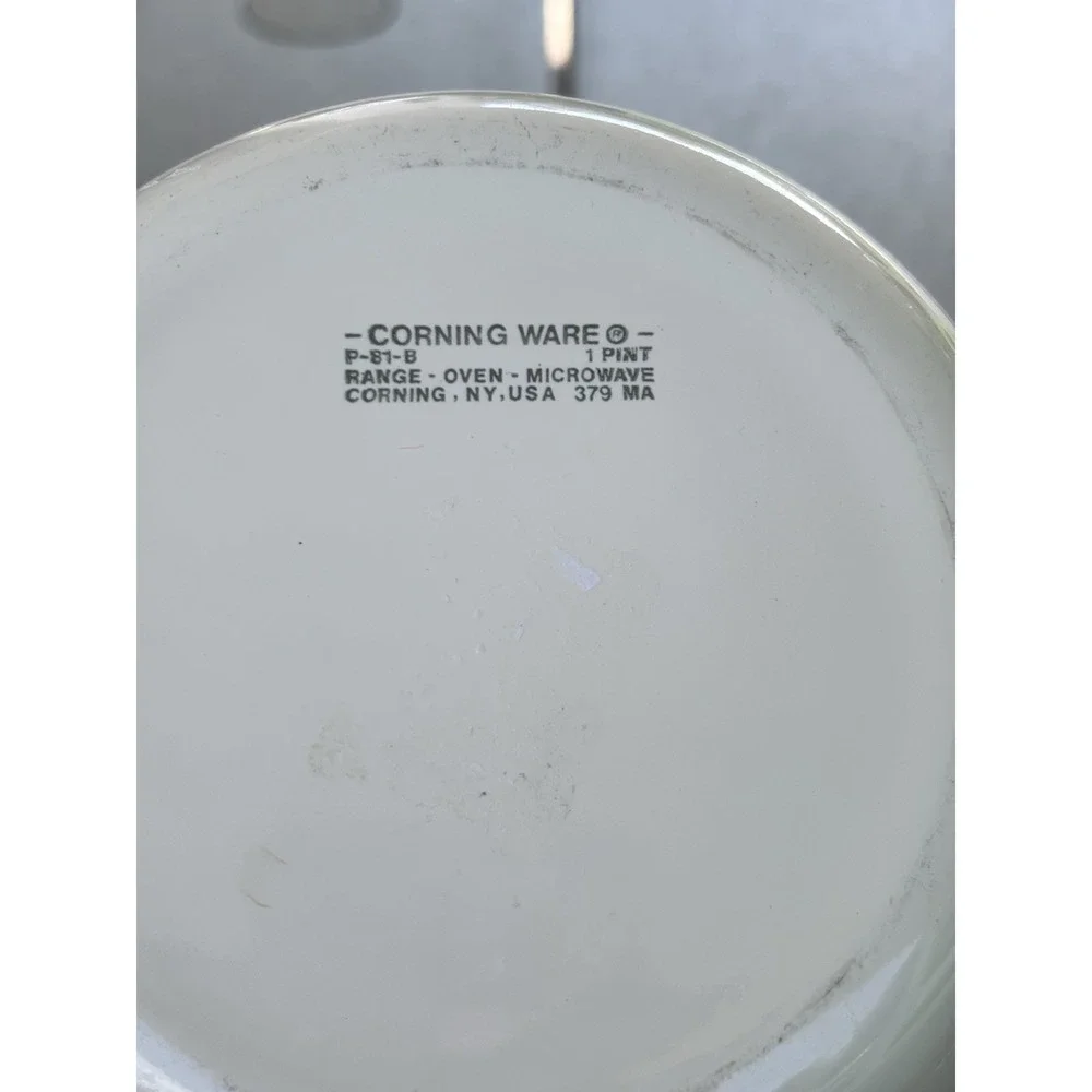 Vintage Wildflower Corning Ware 1 Pt Casserole Baking Dish W/Handle & Lid Retro
